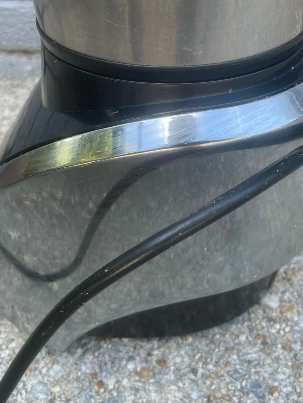 Glass Blender Pitcher with Black and Silver Base - Unbranded